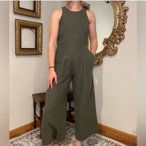 Banana Republic Olive Green High Neck Jumpsuit - Size 2